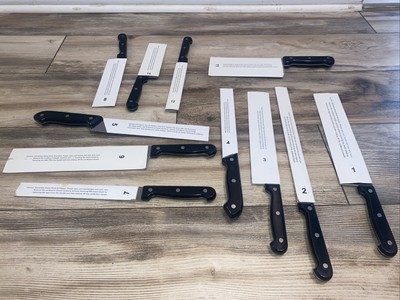 Six Star Stainless Steel Ronco Showtime Kitchen Knives lot Of 11