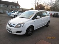 2013 Vauxhall Zafira 1.6i [115] Exclusiv 5dr MPV Petrol Manual