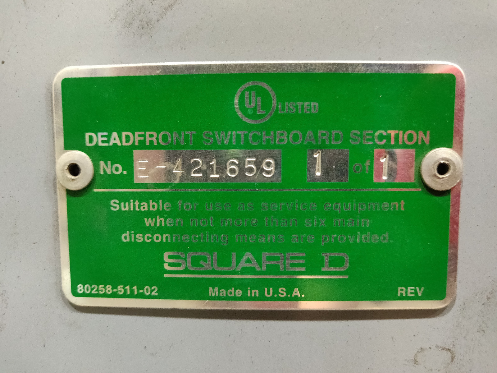 Square D QED Power Style 800 Amp 480Y/277 Switchboard