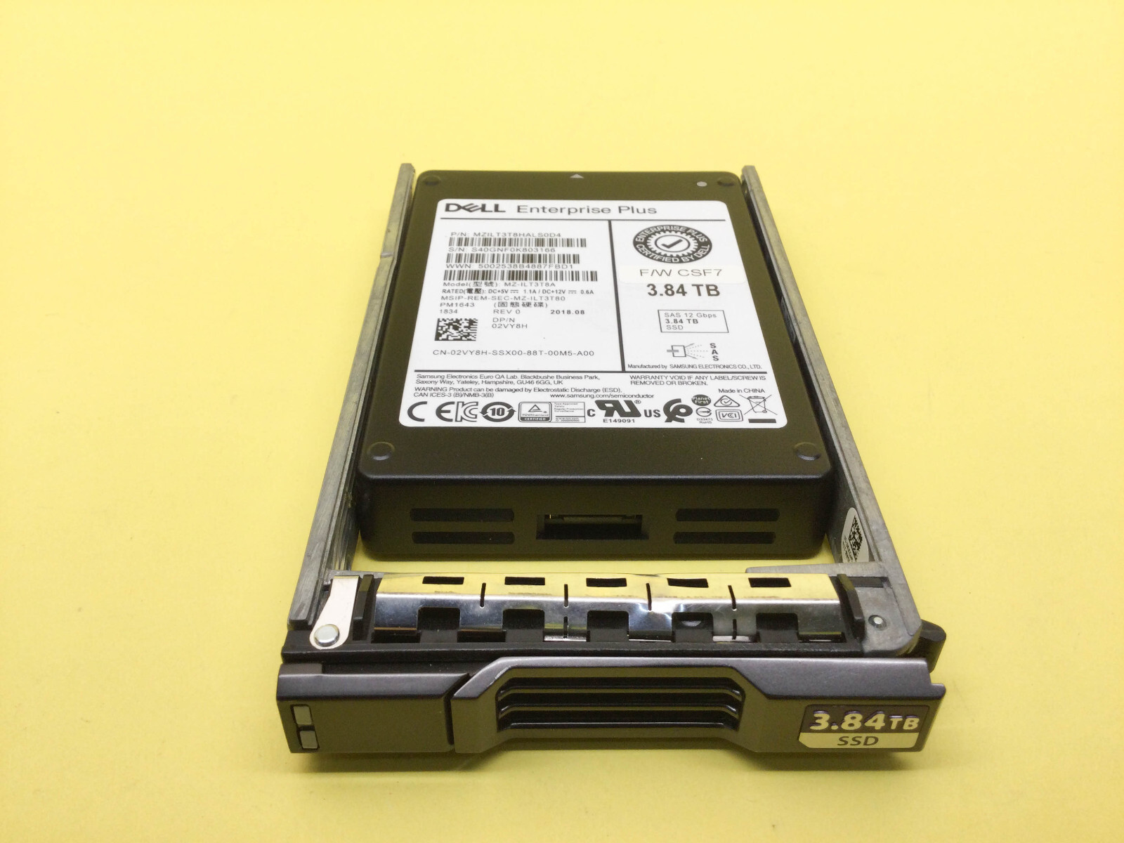 2VY8H Dell Compellent 3.84TB SAS 12Gbps Read Intensive 2.5