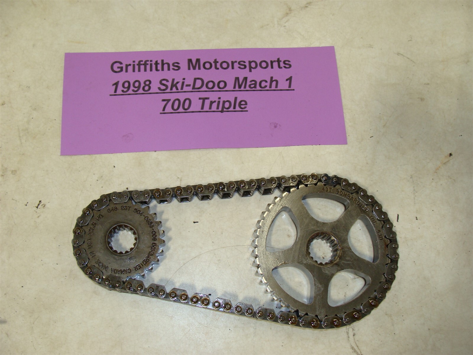 ぐりたん　1223 98 SKI-DOO 700 MACH 1 TRIPLE CK3 Z drive chain gear sprocket
