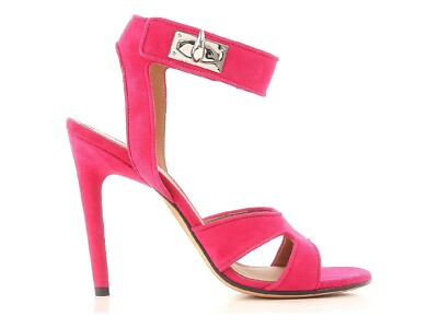 Pre-owned Givenchy Women's Stiletto Heels Sandals Fuxia Suede Leather Size Us 9.5 - Eu 39½