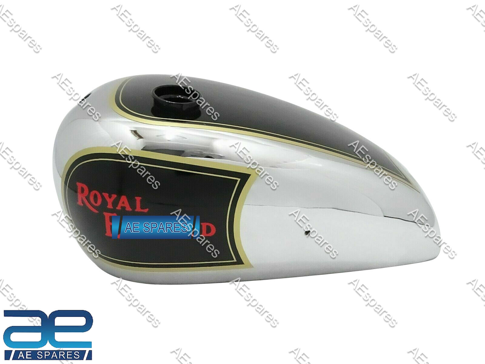For Royal Enfield Fuel Tank Chrome Black Painted J & G Models 1946 