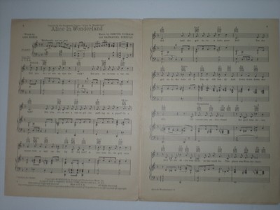 1933 Paramount ALICE IN WONDERLAND sheet music Nathaniel Finston DIMITRI TIOMKIN