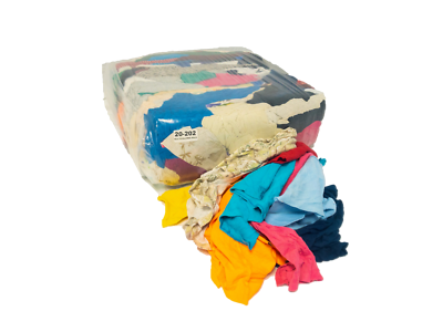 Colored Knit Rags - Cleaning Wiping Cloth - 25 LB Bag
