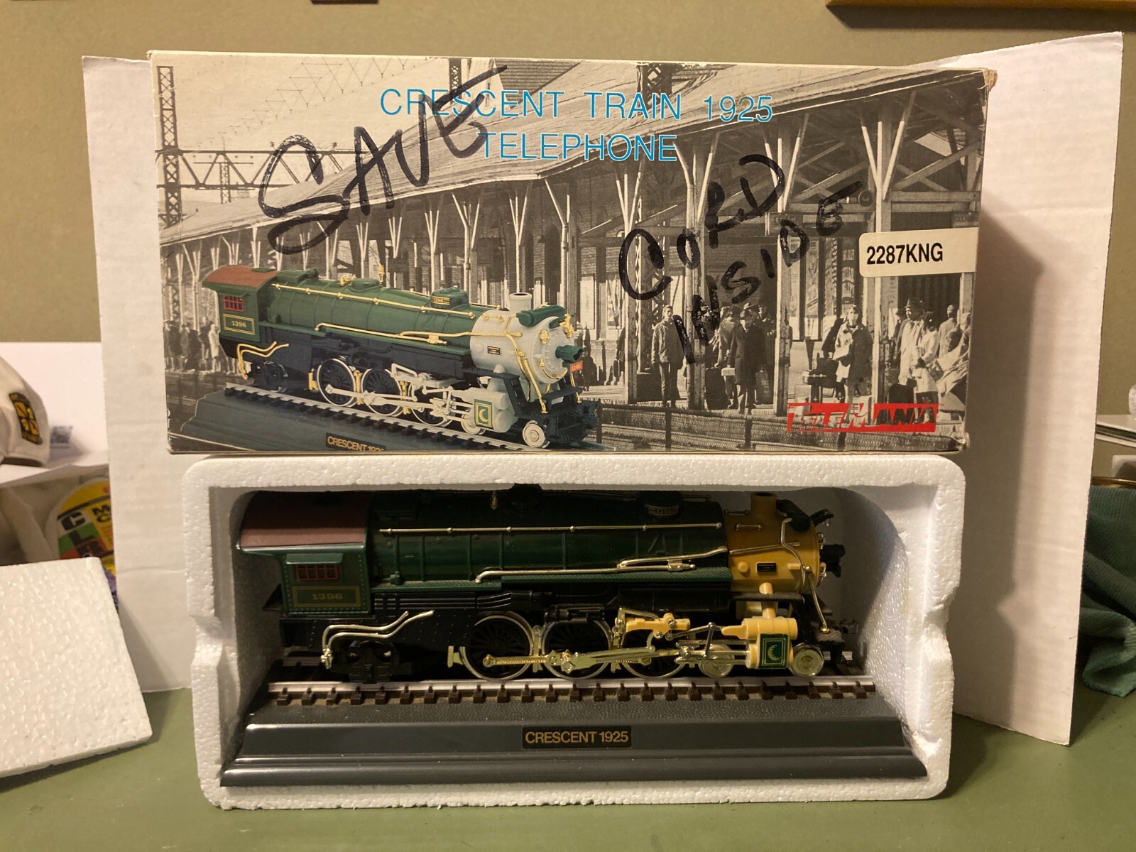 Crescent Train 1925 電話機 Vintage CRESCENT TRAIN 1925 LOCOMOTIVE Figural Telephone