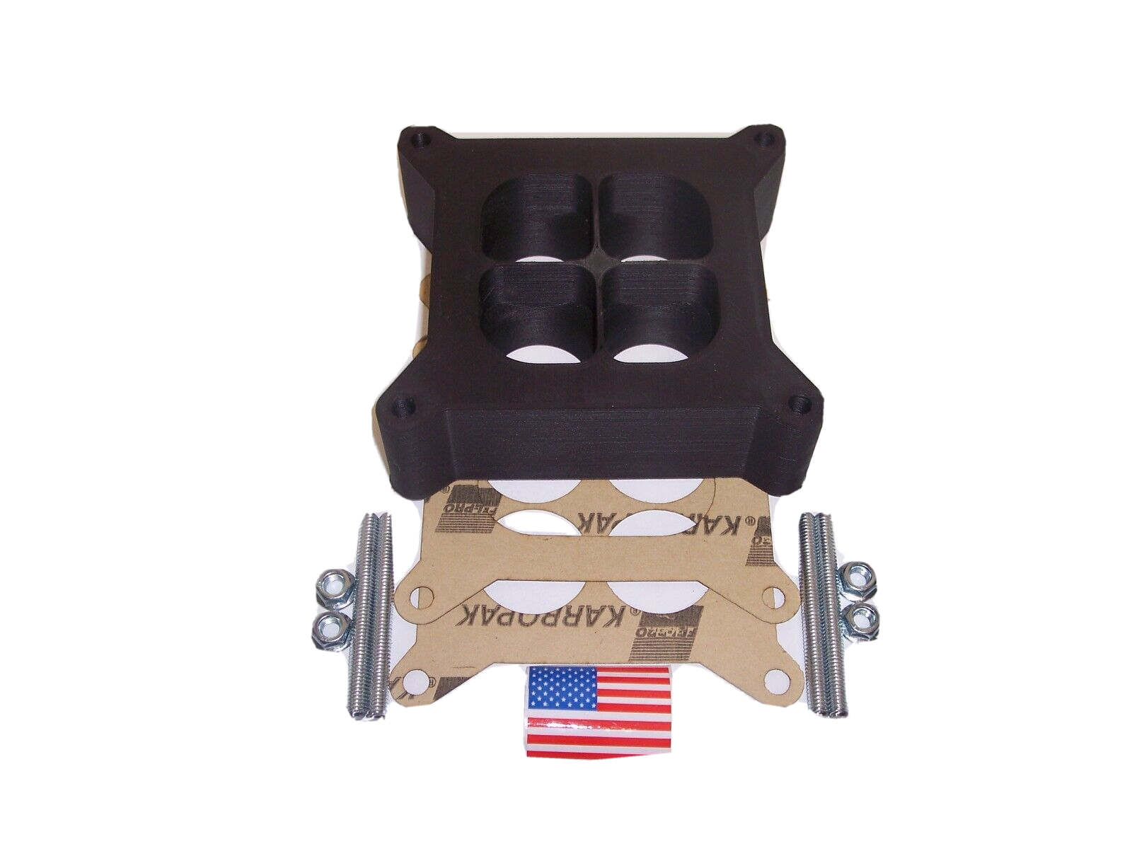 Ultra High flow 2" Carburetor spacer fits Holley 4150 carbon fiber PC USA