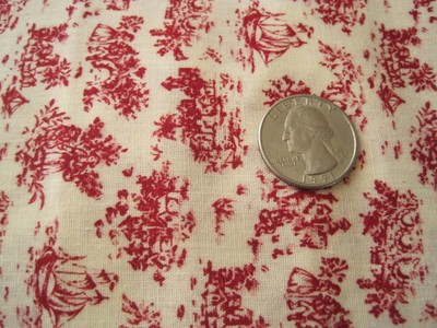 Marcus Bros. Dark Pink French Country FabricMatching Muslin 5 yds 3 yds