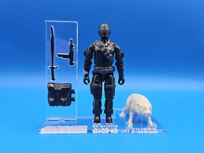 G.I. Joe Vintage 1985 Snake Eyes V2 Acrylic Base Set Deluxe  No Toy Included 