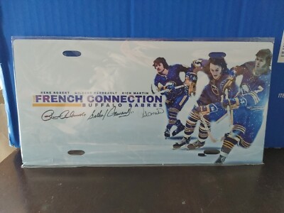 The French Connection Buffalo Sabres Metal Novelty License Plate Perreault 