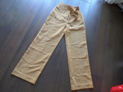 New Latest ACLER  brown straight length dress high waisted pants sz 4