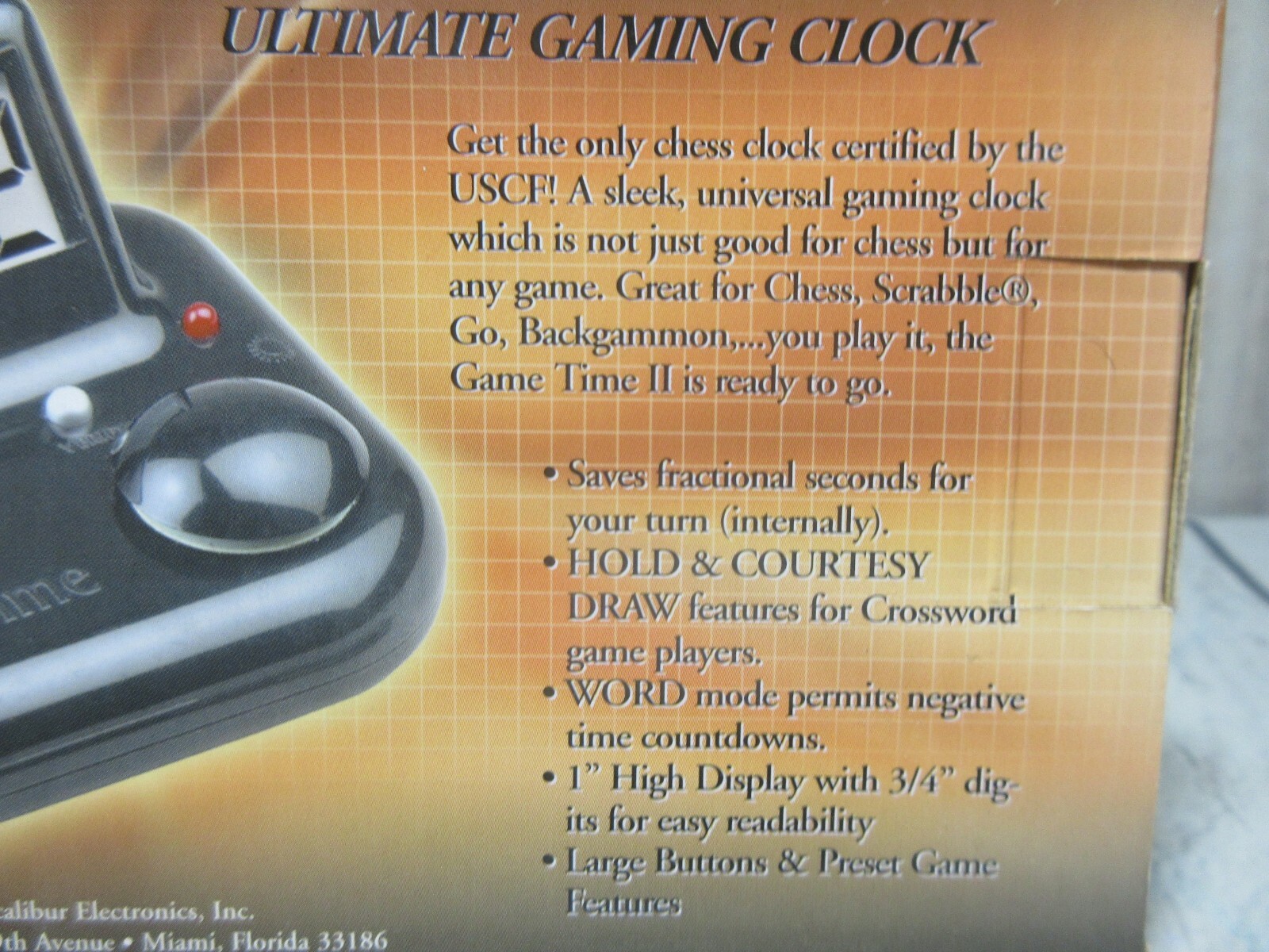 Hasbro Excalibur Game Time II Chess Time Dual Digital Clock  75GT-2