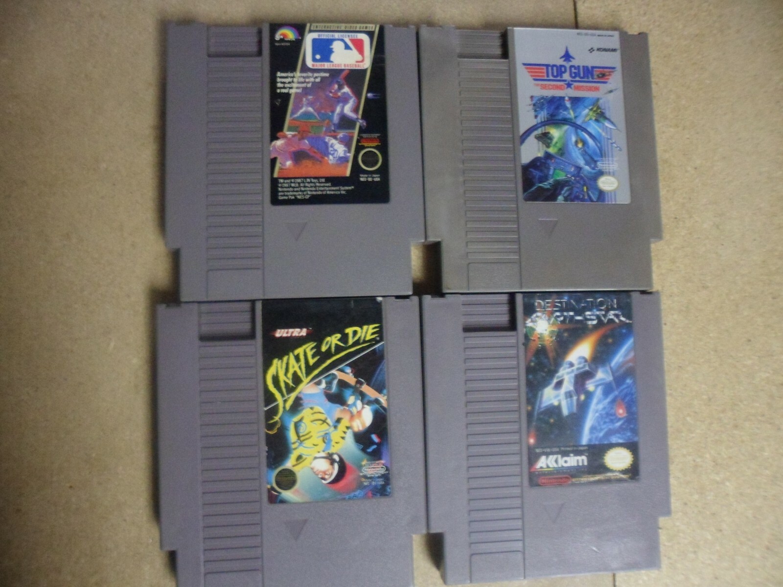 Nintendo NES 25 Game Lot Final Fanatsy Zelda Black Label NO DUPLICATES