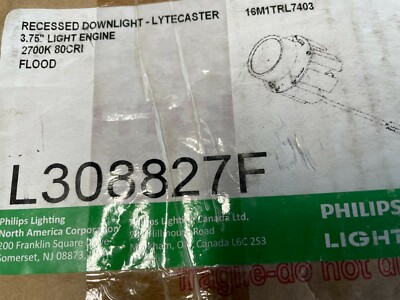 Lightolier L308827F  lytecaster recessed engine  2700K, 80 CRI   55.00