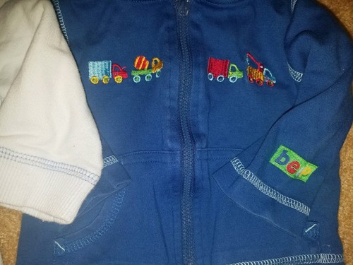 Lot of 2 Boys CARTER'S & LAMAZE hooded sweatshirt jackets   Size 0-3 months