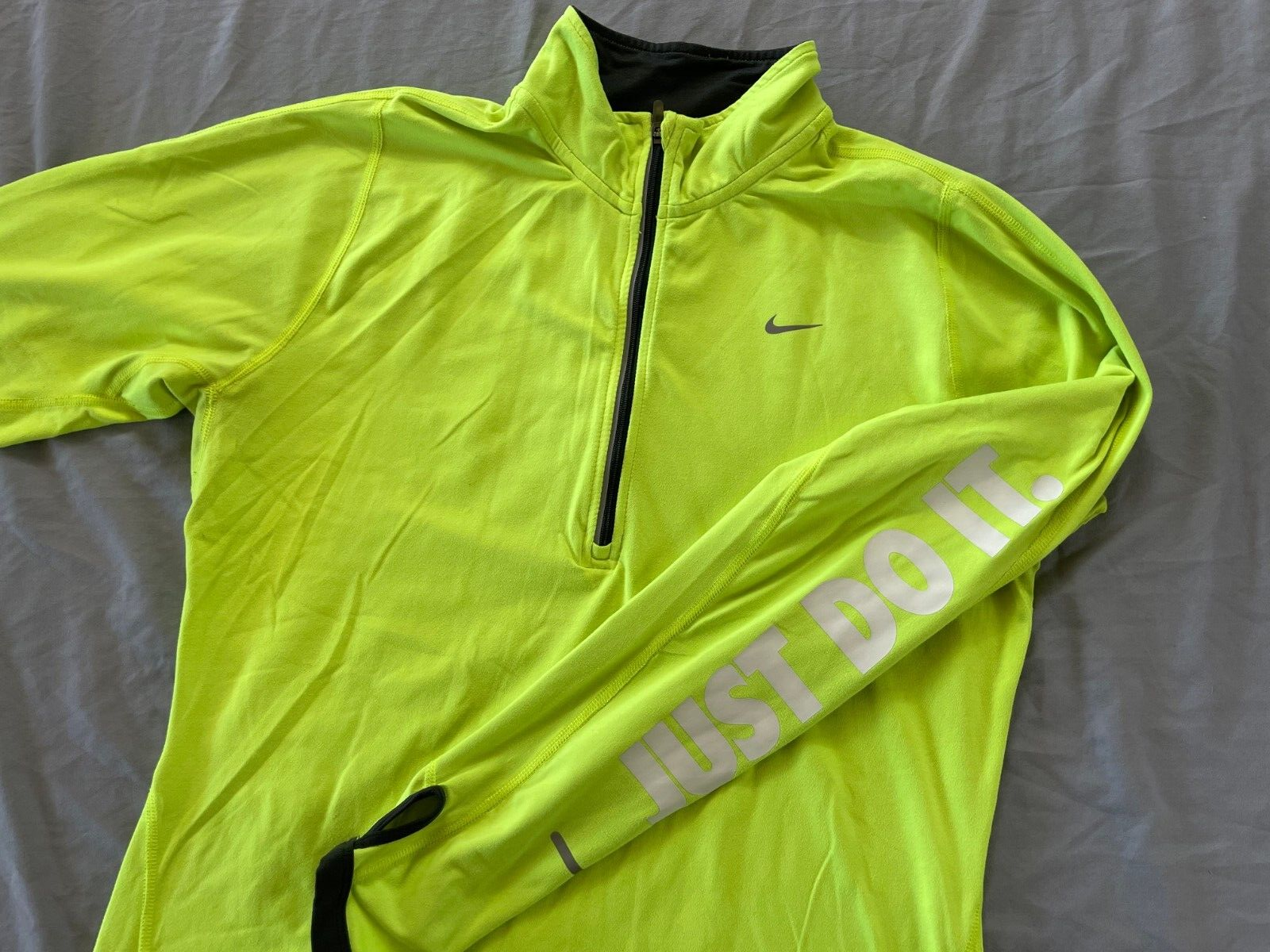 nike element half zip yellow