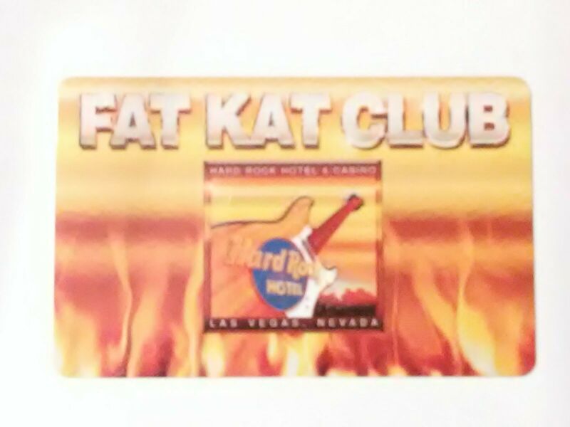 HARD ROCK HOTEL CASINO LAS VEGAS, NEVADA HARD TO FIND FAT KAT CLUB SLOT CARD!