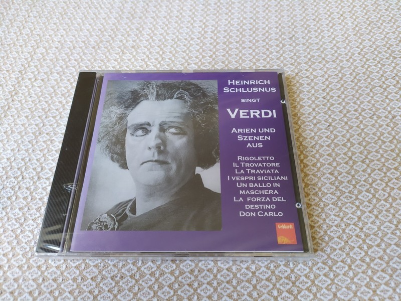 Heinrich Schlusnus Singt Verdi - Arias And Scenes - Cd Gebhardt New