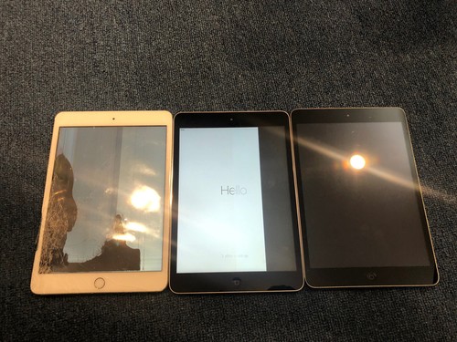 AS IS Lot of 3X Apple iPad mini 1/2/3 16/32GB, Wi-Fi, 7.9 in