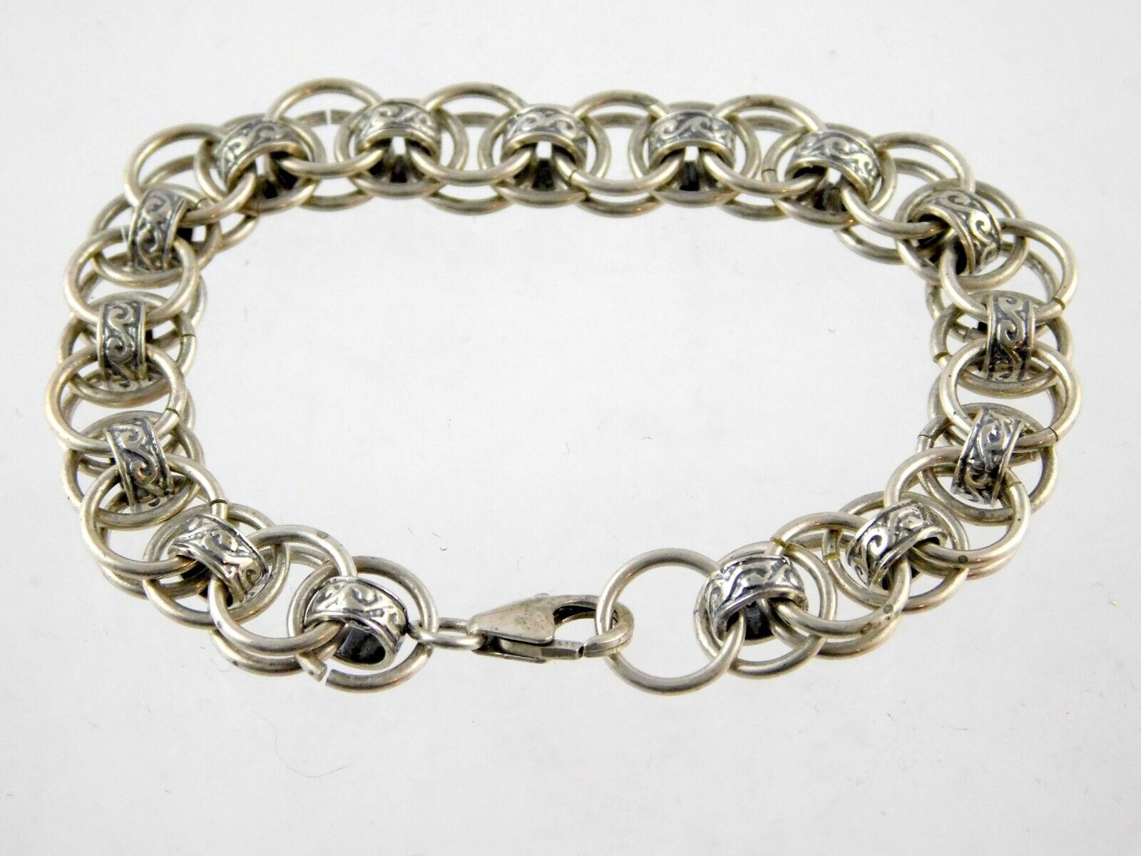 Vtg Sterling Silver Interlocking Circles Chain Bracelet Ornate Design 925 7 Inch | eBay Vtg Sterling Silver Interlocking Circles Chain Bracelet Ornate Design 925 7 Inch | eBay