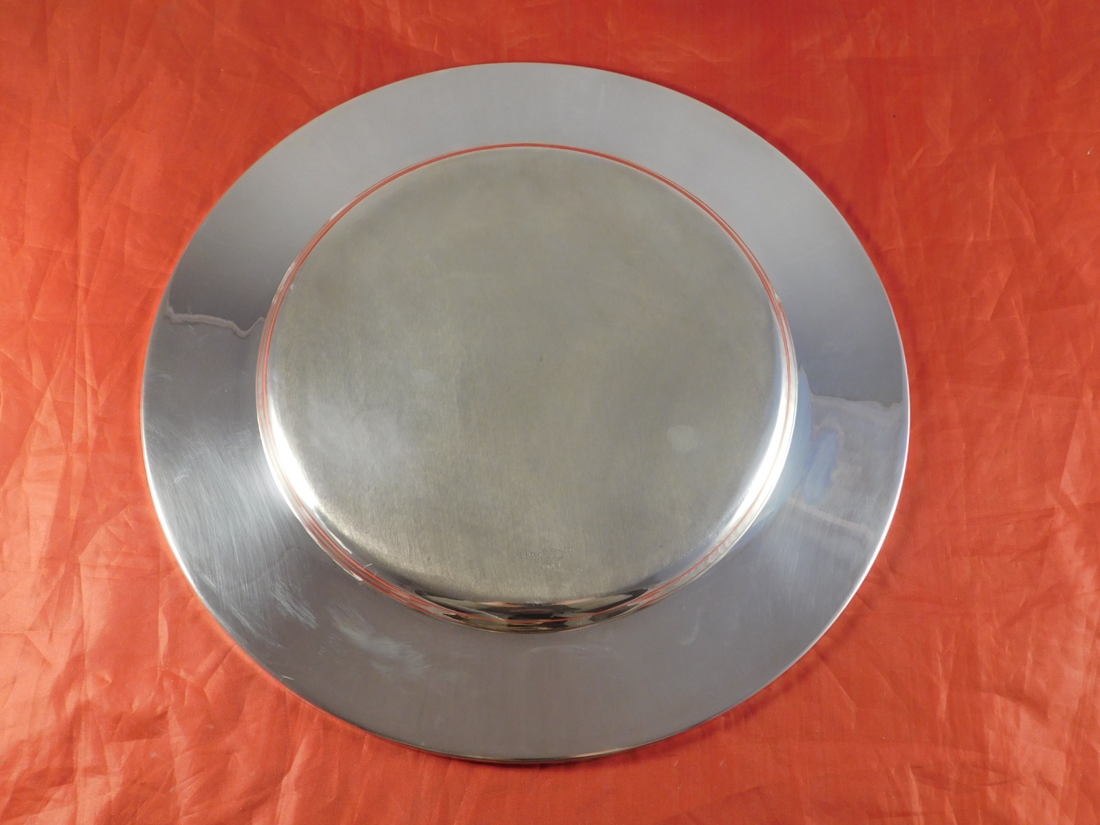 VINTAGE LARGE S. KIRK & SON STERLING SILVER PLATE / CHARGER 11