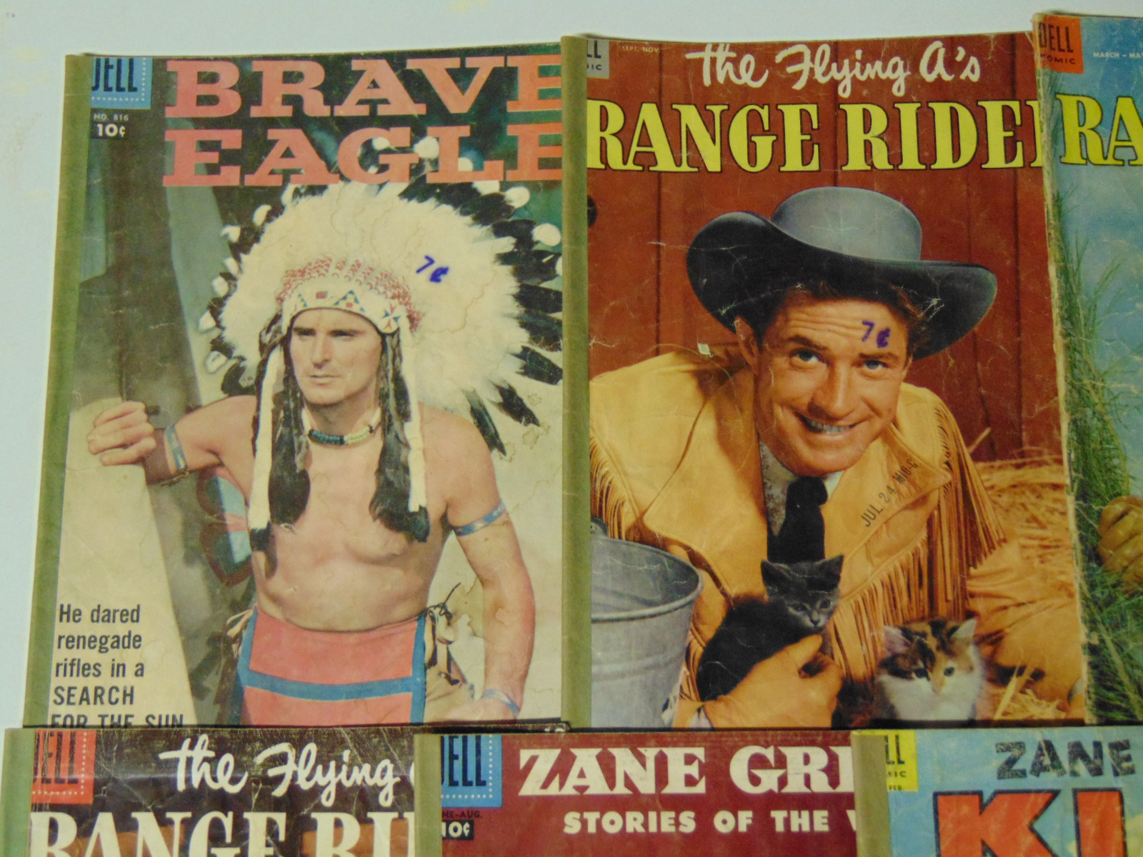 13 Pop Hollinger Rebuilt 1950s Western Comics Zane Grey Rod Cameron Range Rider