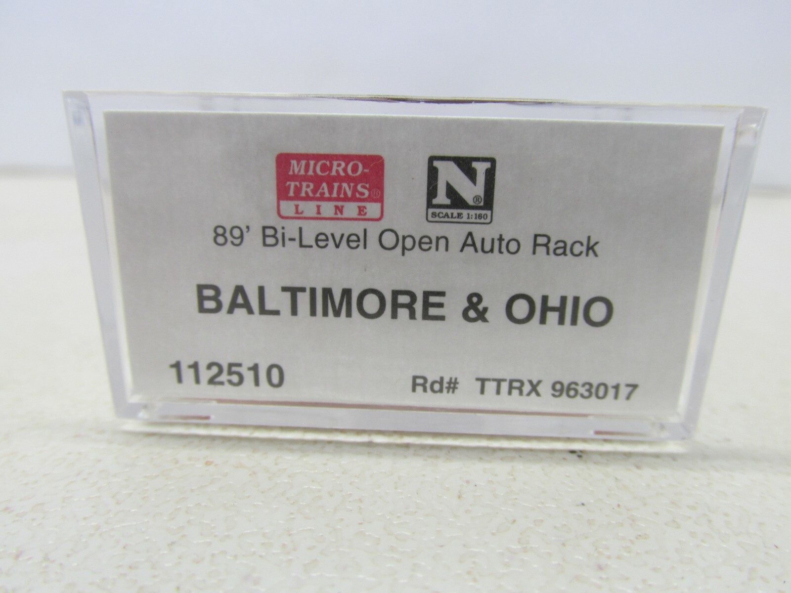 ~MICRO-TRAINS~ #112510~ BALTIMORE & OHIO~ 89' AUTO CARRIER #963017~N SCALE