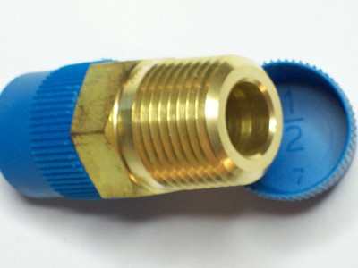 1 - Swagelok Brass Hex Pipe Nipple, 1/2
