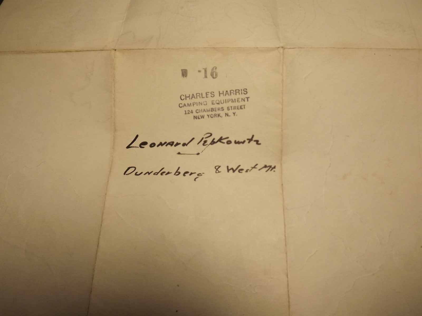 Original 1935 Hikers regional Map N0. 16 Dunderberg & West Mountain