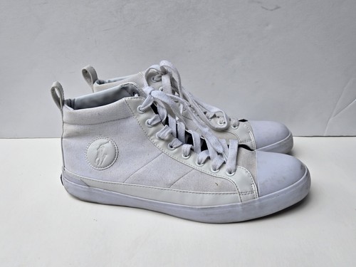 CLARK ラルフローレン Ralph Lauren Polo Clarke White Canvas Hi top Sneakers Shoes