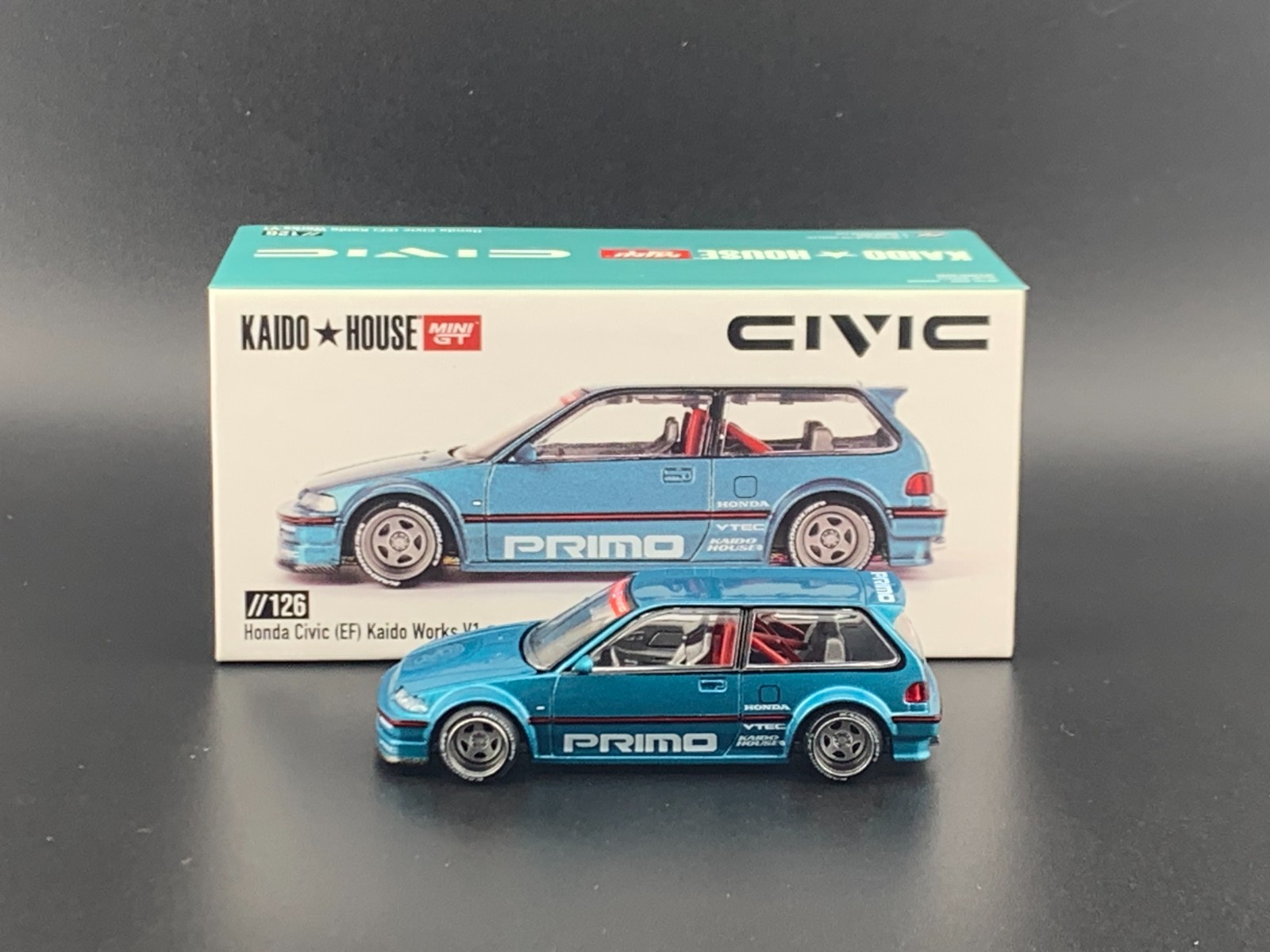 Kaido House x Mini GT Honda Civic EF Kaido Works V1 Tahitian Green