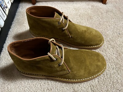 Acne Studios Men's EU 40 Lace-up Chukka Desert High Boots Green, US size 7