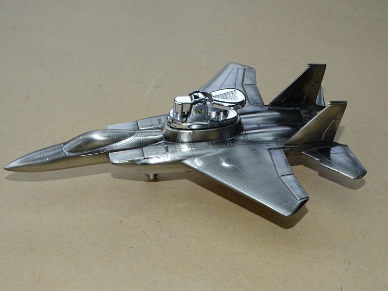 *** Ancien Briquet Ã  Gaz En MÃ©Tal : Avion F-15 Eagle *** Fin 1970 {Ttbe}