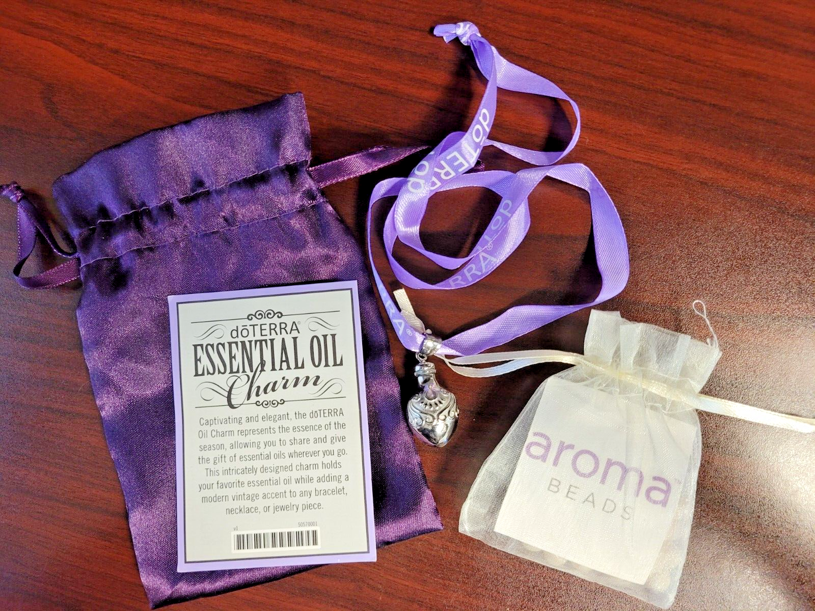 Charm And Aroma Beads Giftset Heart Pendant Jewelry