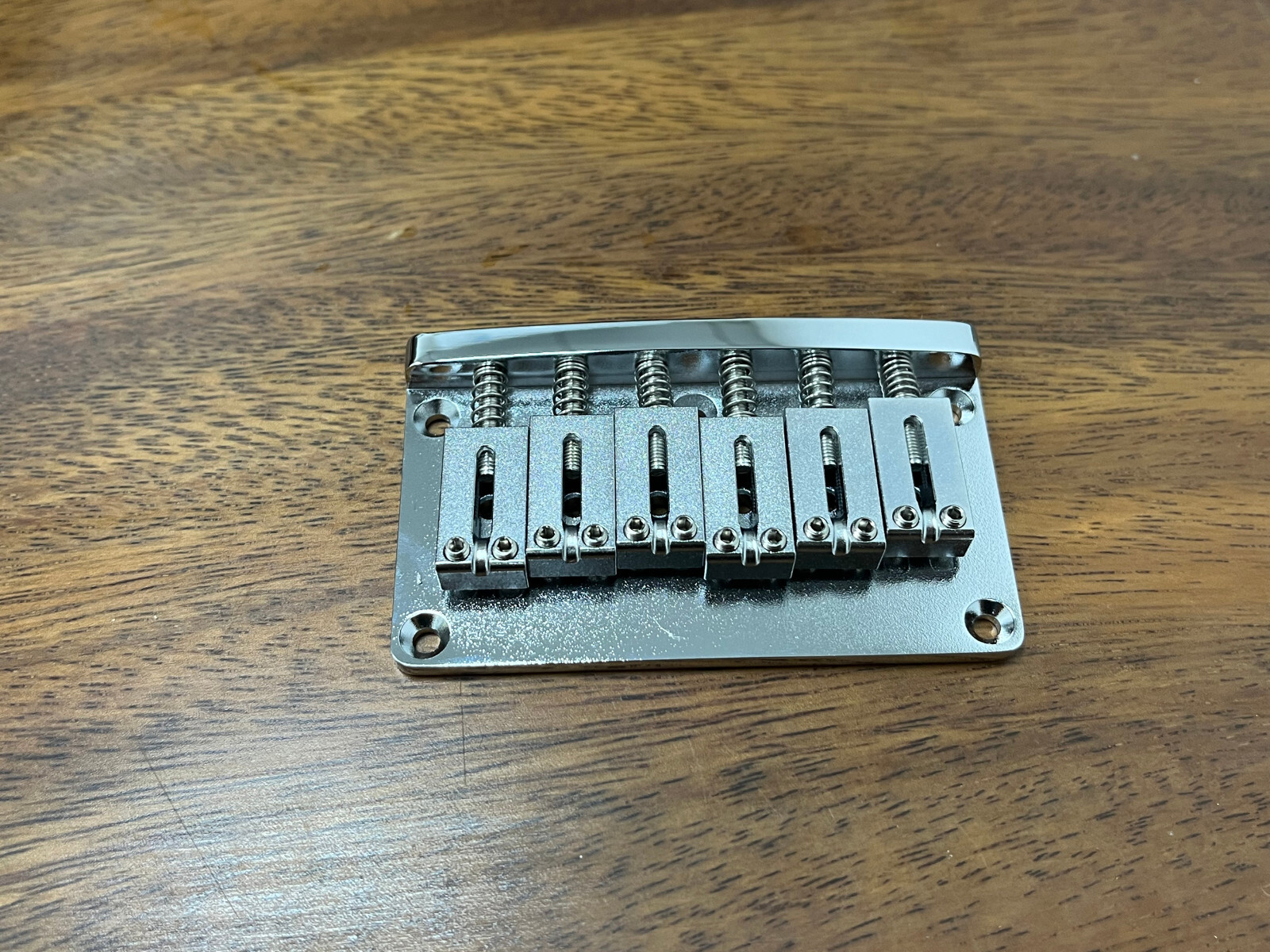 ALL Brass 6-string Guitar Bridge 2-1/16" Chrome