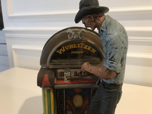 1982 MICHAEL GARMAN SCULPTURE ART COWBOY JUKEBOX PABST BLUE RIBBON BEER!