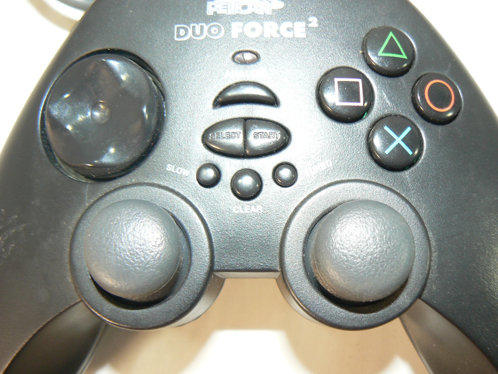 Controller for Playstation 1 PS One PSONE Pelican Duo Force 2 Analog Black