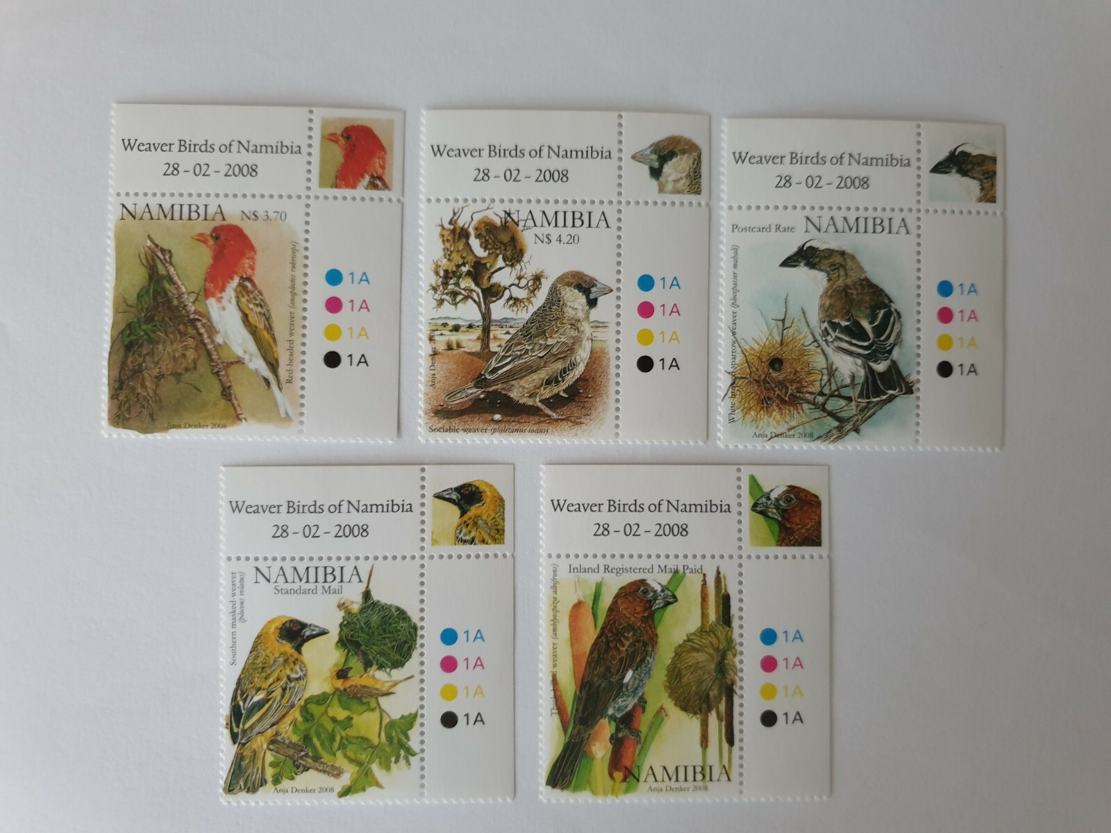 Namibia Fauna Tiere Vogel 2008 postfrisch
