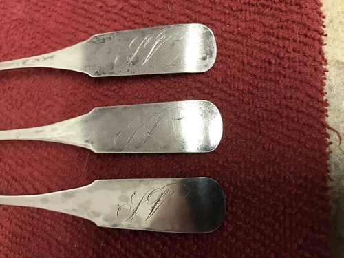 6 Six Coin Silver Teaspoons