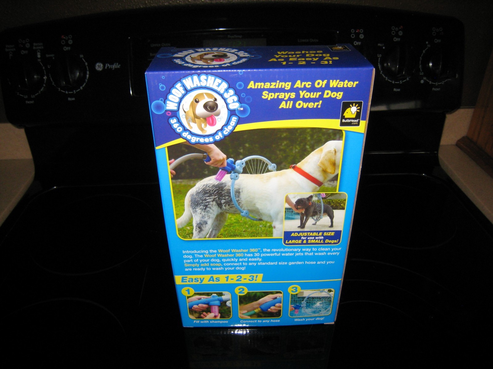 WOOF WASHING 360 DEGREES OF CLEAN DOG WASHING SHOWER SPRAYER-NEW IN BOX!!!