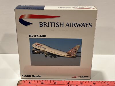 1:500 Big Bird Special Edition British Spots Airlines Airways Boeing 747 Model