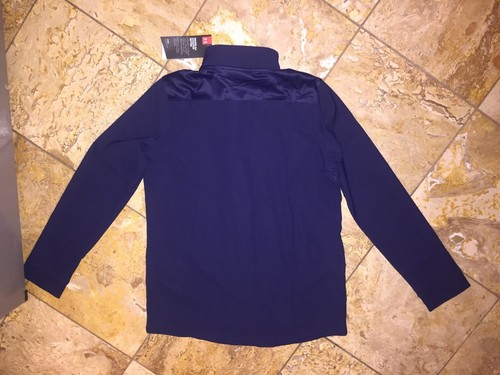 Nwt $50 Under Armour Loose Fit Navy Blue Sports Windbreaker Jacket Youth Girl's