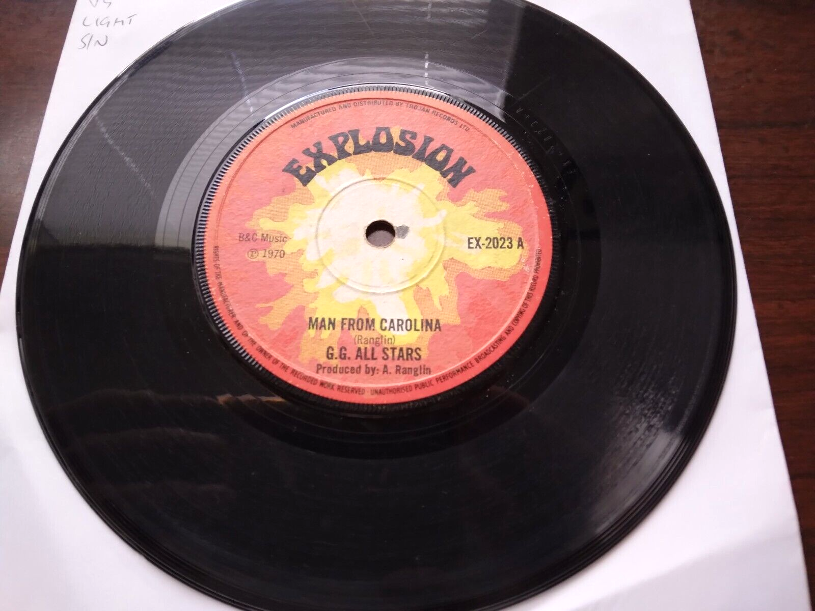 英LP G.g. Allstars Man From Carolina TBL129 GGS RECORDS /00260 G.G. All Stars – Man From Carolina - 7
