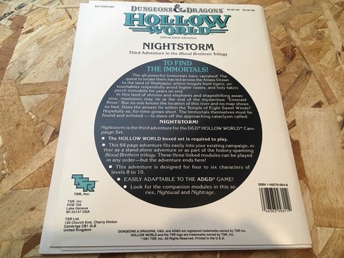 Hollow World Nightstorm Dungeons And Dragons Like New
