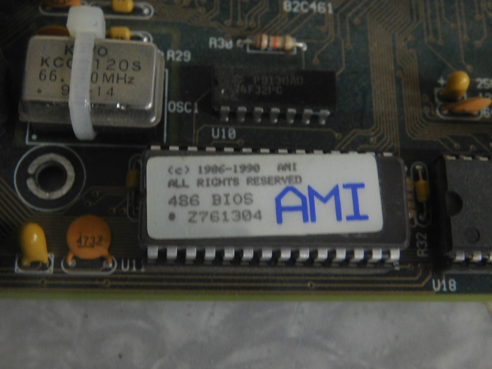 AMI ISA-486S Motherboard w/ Intel i486 & Ram