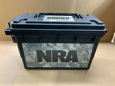 NRA Ammo Storage Box Ammunition Holder Military 3 locking points Plastic Case