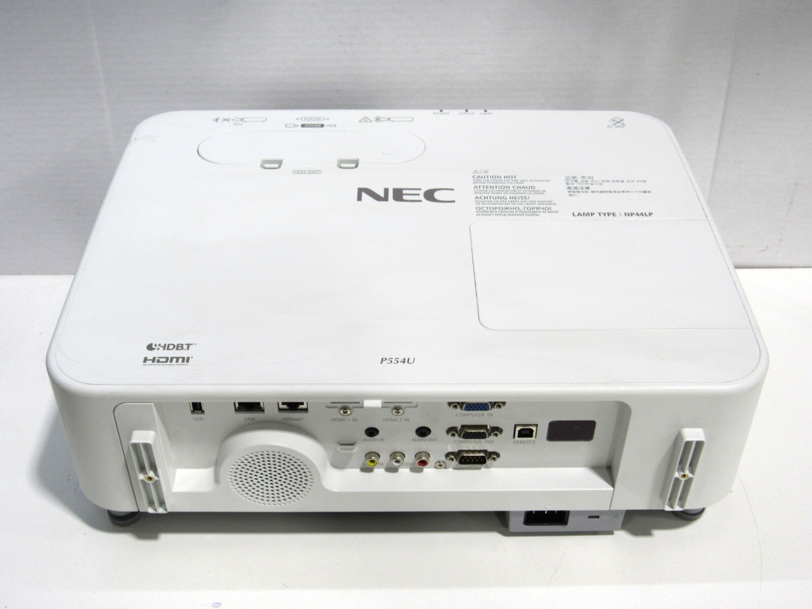 NEC NP-P554U 3LCD WUXGA Projector 5300 Lumens 1485 Lamp