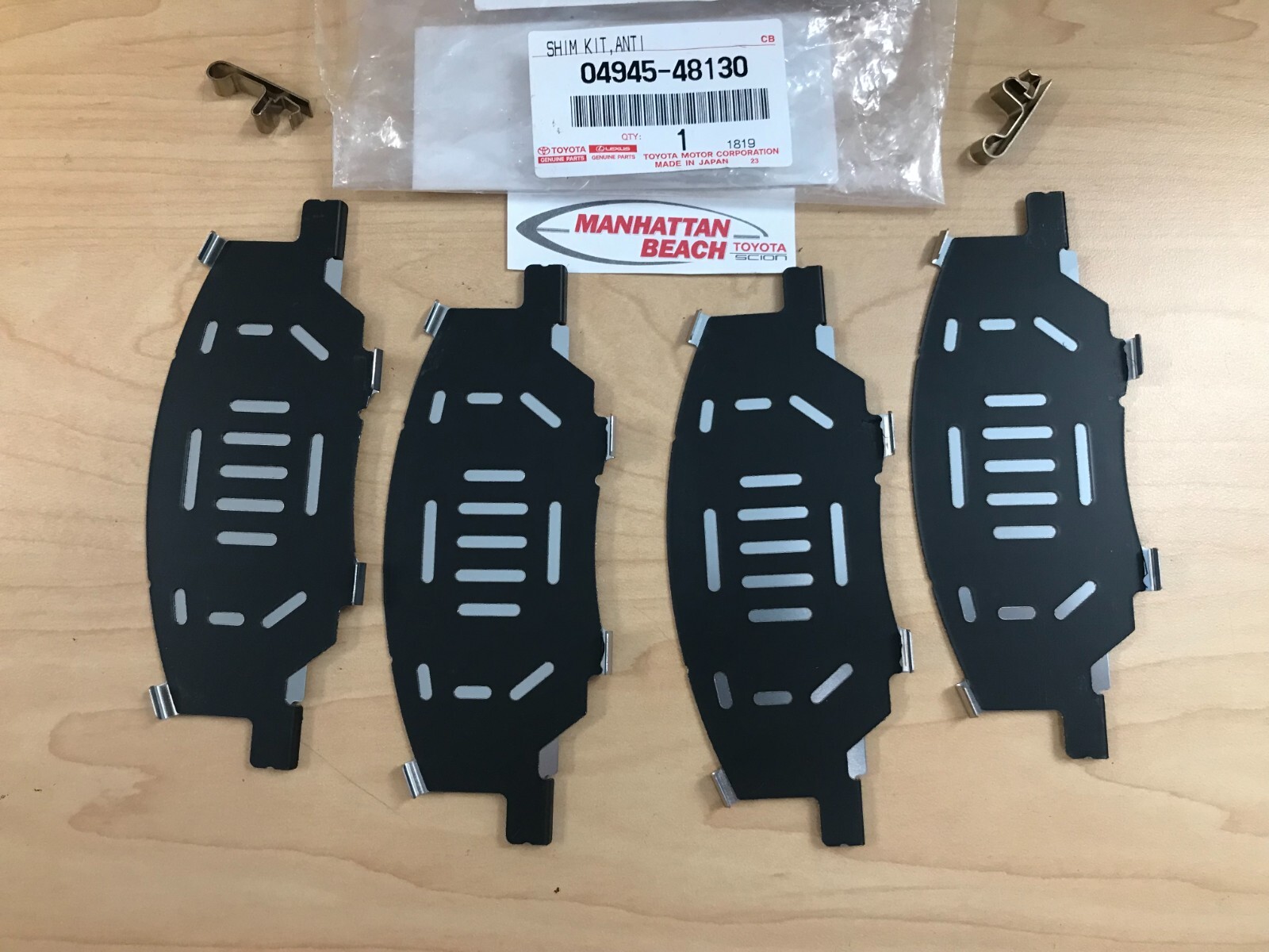 2004-2007 HIGHLANDER Front Brake SHIMS Genuine Toyota
