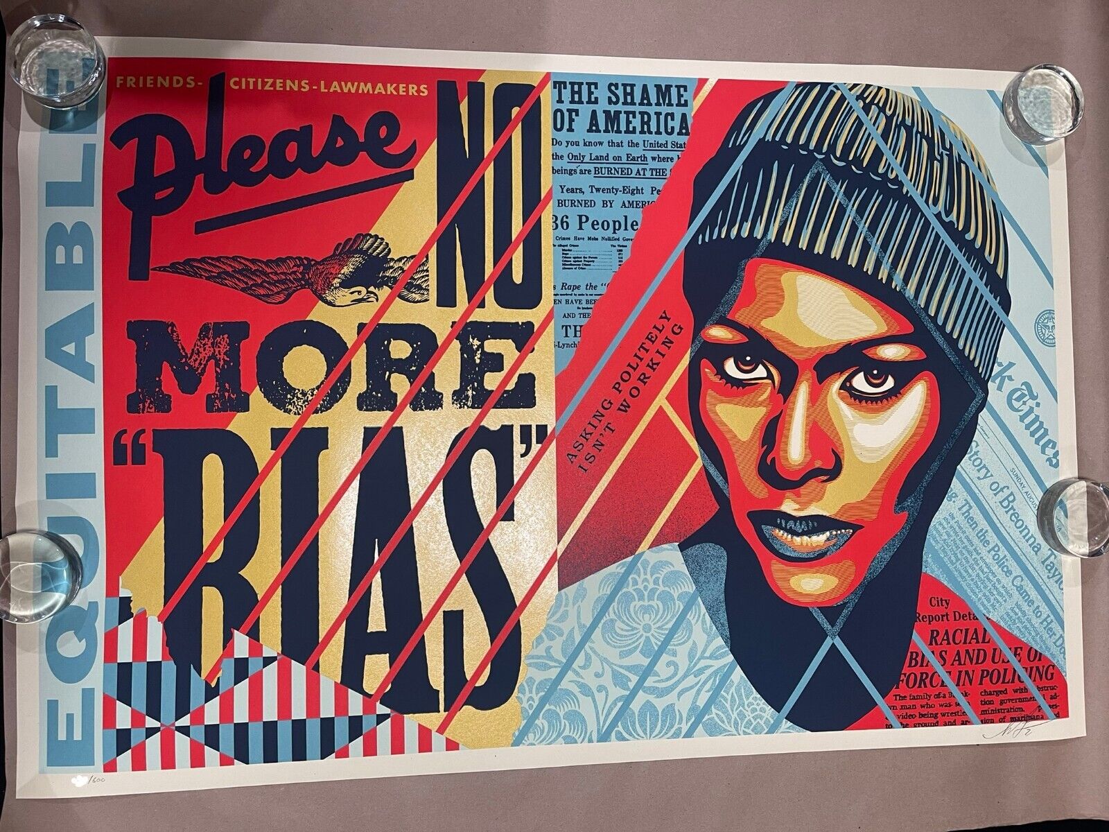 No More Bias | Shepard Fairey | Signed Limited Edition of No More Bias | Shepard Fairey | Signed Limited Edition of