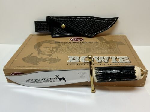VINTAGE CASE XX 1ST RUN GENUINE MIDNIGHT STAG FIXED BLADE VINTAGE CASE XX 1ST RUN GENUINE MIDNIGHT STAG FIXED BLADE
